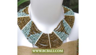 Chockers Two Colors Beaded Fashion Necklaces 